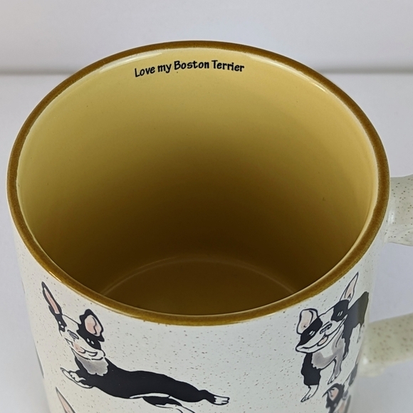Boston Terrier Mug Ceramic Microwave Dishwasher Safe 21 fl oz Vanilla Bean NWT - Picture 7 of 9